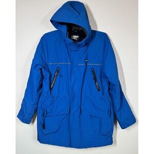 Lands‎ End Squall Parka Hooded Quilted Fleece Waterproof Jacket Size XL READ